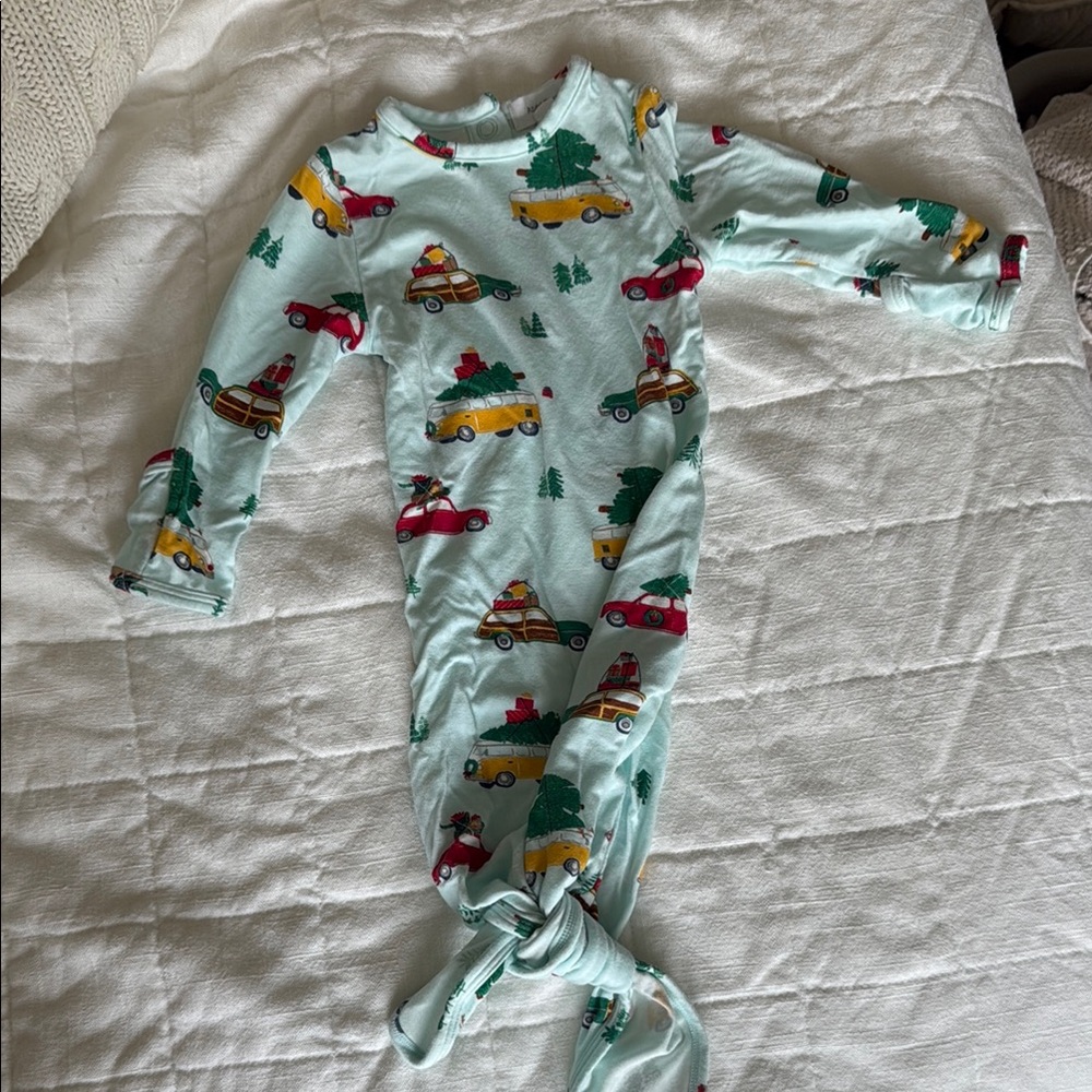 NWOT Angel Dear Knotted Gown - Christmas Tree Print
